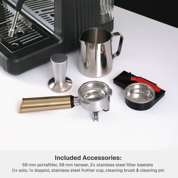 Thyme & Table Barista Grade Espresso Machine, 15-Bar Pressure, Grinder and Wand - Picture 7 of 7